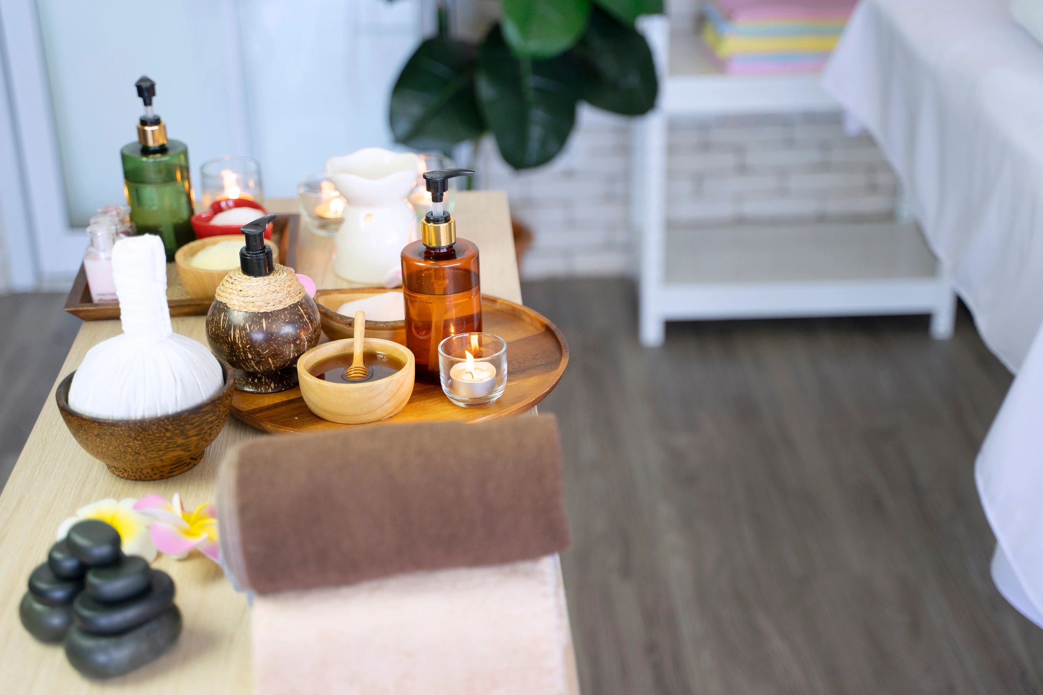 Relaxed customer enjoying a boutique self-care experience